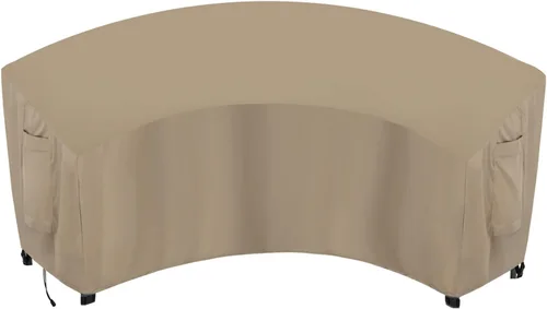 Miniatura 8 de OutdoorLines Funda seccional curvada impermeable para exteriores, resistente a los rayos UV, resistente al viento, para terraza, césped y patio