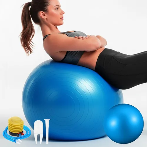 Miniatura 9 de Kifmurase 2 pelotas de yoga, bolas de ejercicio antiestallido de 25 pulgadas de grosor para entrenamiento y estabilidad, equipo de pelota de Rosa