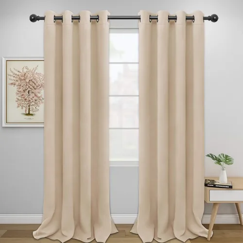 Miniatura 196 de Easy-Going - Cortinas opacas para dormitorio, aislamiento térmico sólido con ojales, cortinas de ventana para reducción de ruido, cortinas