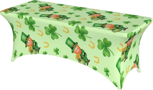 Miniatura 33 de Mantel rectangular ajustable de elastano elástico con estrellas patrióticas americanas de 4 pies, protector de mesa para fiestas, eventos