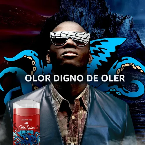 Miniatura 5 de Old Spice Desodorante sin aluminio para hombres, protección contra olores 24/7, frescura 24/7 y aroma duradero, se pone transparente, Krakengard