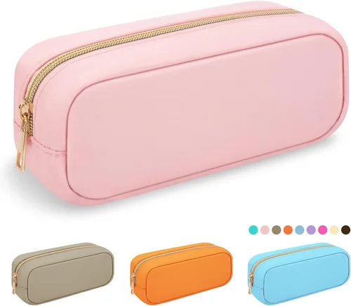 Miniatura 50 de Iqimott Bolsa Grande de Maquillaje de Nylon para Viaje, Bolsa de Cosméticos Preppy Grande Organizadora de Maquillaje de Nylon Bolsa de Artículos