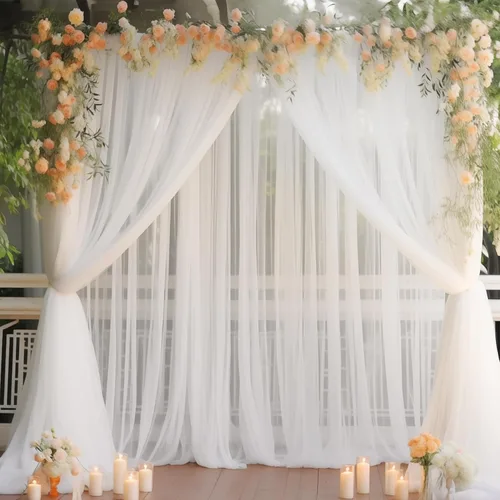 Miniatura 21 de Cortinas de fondo de tul azul de 10x10 para fiestas, cortina de fondo transparente para fotos de boda, cortinas para baby shower, fotografía, fiesta