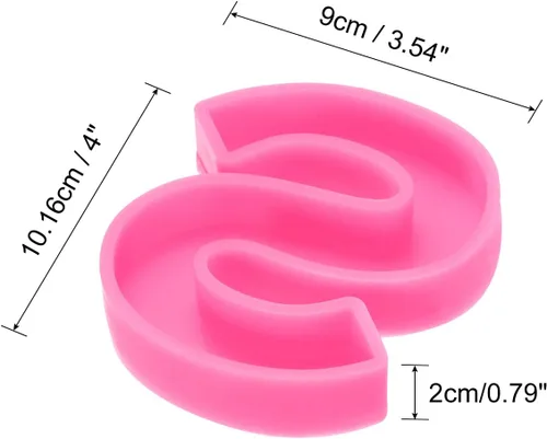 Miniatura 2 de MECCANIXITY Molde grande de letras del alfabeto 3D de 4 pulgadas, molde de letras de resina de silicona para arte de resina epoxi, manualidades