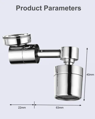 Miniatura 6 de Accesorio de rociador de grifo 1080, extensor de fregadero multifuncional con giratorio, aireador de cocina y accesorio para fregadero de baño