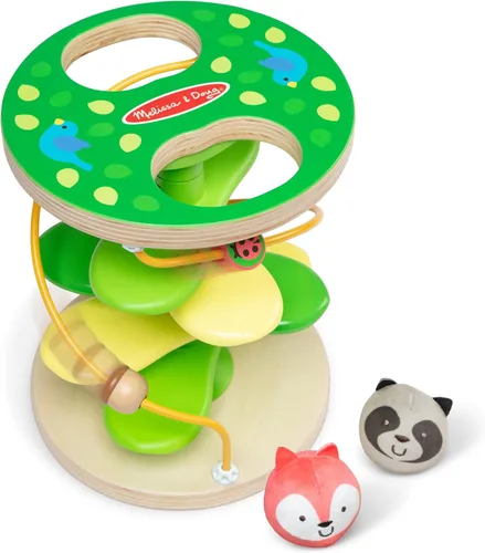 Miniatura 11 de Melissa & Doug Rollables Ocean Slide - Juguete de caída de pelotas de madera para bebé, 5 piezas de juguetes para bebés con temática oceánica