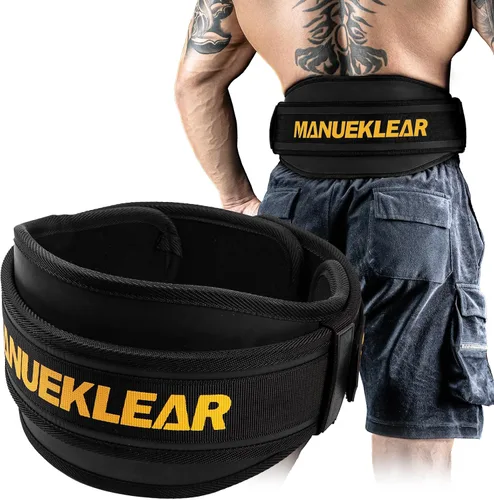 Miniatura 13 de Cinturón de levantamiento de pesas, cinturones de levantamiento para mujeres y hombres, cinturón de levantamiento de pesas MANUEKLEAR con bloqueo
