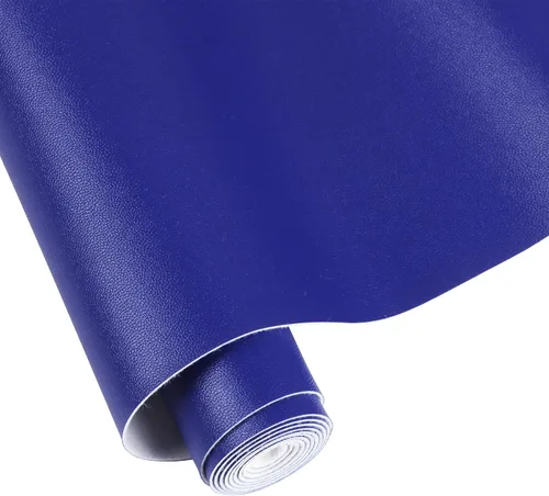 Miniatura 7 de Hojas de cuero sintético para manualidades, un rollo de superficie lisa, hojas de tela de cuero de 12 x 53 pulgadas (11.8 in x 53.1 in) pulgadas