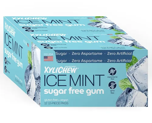 Miniatura 34 de Xylichew - Botes de goma de mascar 100% xilitol, sin OMG, gluten, aspartame y goma sin azúcar, cuidado bucal natural, alivia el mal aliento