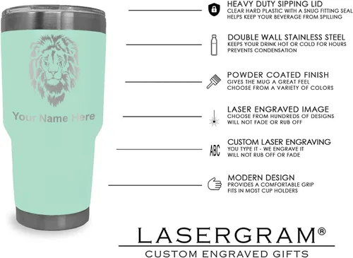Miniatura 32 de LaserGram Taza aislada al vacío de 20 onzas, asistente médico MA, grabado personalizado incluido (rosa)