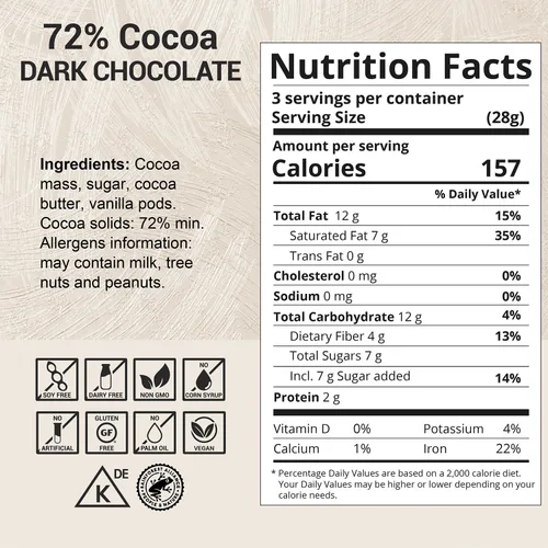Miniatura 2 de Milkboy Swiss Extra Dark Chocolates - 85% cacao, fabricado en Suiza, sin lácteos, vegano, sin gluten, sin OMG, kosher, de cultivo sostenible