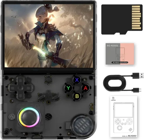 Miniatura 8 de Consola de juegos de mano retro G350, sistema Linux de 3.5 pulgadas con pantalla IPS, tarjeta TF de 64G incorporada, 4371 juegos precargados