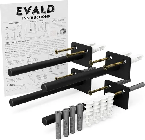 Miniatura 12 de EVALD Soporte de Estante Flotante Resistente Soporte de Repisa Flotante de 4 Pulgadas, Soportes de Estante Ocultos y Anclajes Accesorios