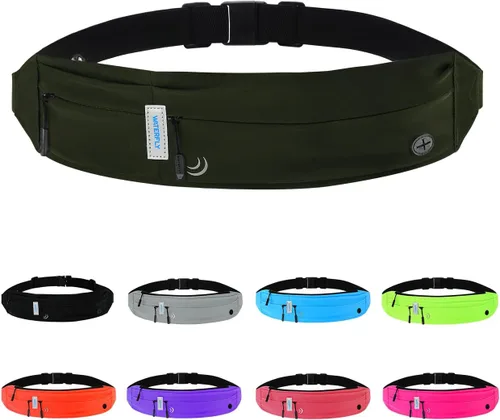 WATERFLY Cinturón Riñonera para Correr: Riñonera de Cintura para Corredor Maratón Trotar Paquete Deportivo Entrenamiento Ejercicio Fitness Soporte