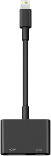 Adaptador Lightning a HDMI para iPhone, [certificado Apple MFi] Dongle digital AV, cable de pantalla de sincronización 1080P con puerto de carga