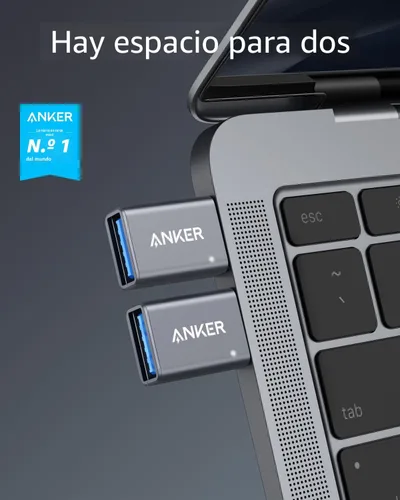 Miniatura 2 de Anker Adaptador USB C (paquete de 2), adaptador USB C a USB, transferencia de datos de alta velocidad para MacBook Pro 2020, iPad Pro 2020, Samsung