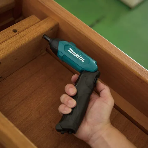 Miniatura 2 de Makita DF001DW 3.6V taladro de iones de litio, kit de destornillador hexagonal de 1/4", verde azulado, 3.6V
