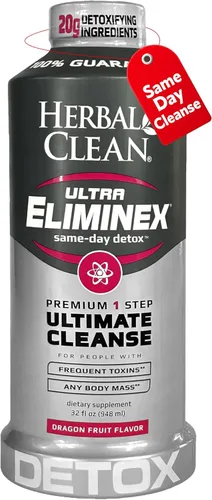 Herbal Clean Bebida de Limpieza Desintoxicante Ultra Eliminex del Mismo Día* (32 fl oz) - Sabor Fruta del Dragón Bebida de Limpieza Desintoxicante