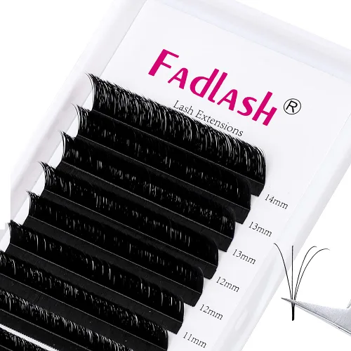Miniatura 39 de FADLASH Extensiones de pestañas con rizo D, 0.07 mm, bandeja mixta fácil de usar, pestañas de volumen 2D-10D, autoaplicables, 15-20 mm