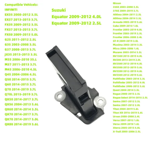 Miniatura 3 de 22680-7S000 Sensor de flujo de aire masivo Medidor MAF compatible con Nissan 07-13 Sentra, 03-15 Murano, 05-15 Xterra, 03-09 350Z, 09-15 370Z