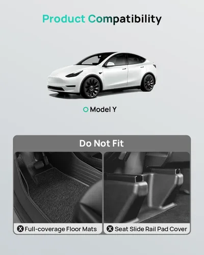 Miniatura 8 de HALOBLK Paquete de 2 Cajas Organizadoras de Almacenamiento Impermeables Modelo Y para Debajo del Asiento, Bandeja Oculta Mejorada 2 en 1 para Tesla