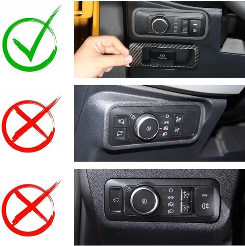 Miniatura 2 de RAZPOY Cubierta de botón del interruptor de faros para accesorios Ford Bronco 2021-2025 Azul