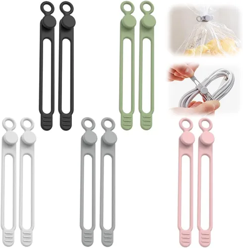 Miniatura 13 de Organizador de Cables de Datos, 2025 Nuevos Organizadores de Auriculares de Silicona, Bridas de Cable de Silicona Organizadores Reutilizables