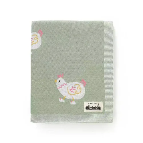 Miniatura 14 de mimixiong Manta de punto para bebés niños y niñas, algodón suave neutro en blanco para envolver cochecito de cuna con lindas ovejas