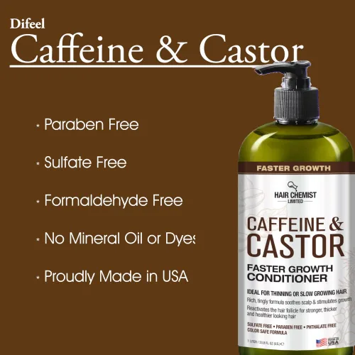 Miniatura 4 de Hair Chemist Acondicionador de crecimiento más rápido con cafeína y ricino, 33.8 onzas, acondicionador para el cabello para un crecimiento más