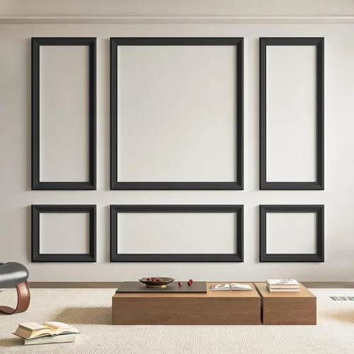 Miniatura 10 de Art3d Juego de 6 piezas de molduras de pared precortadas, paneles de wainscoting listos para armar para decoración de paredes interiores, sala