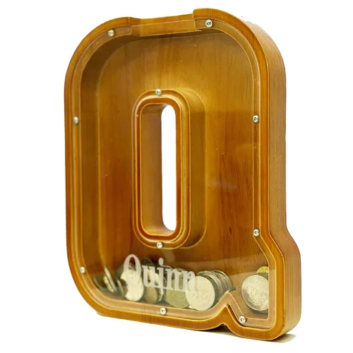 Miniatura 27 de Alcancia personalizada grande de madera con letras, alcancía para monedas, alcancía personalizada con nombre, puede ser utilizada como regalo de J