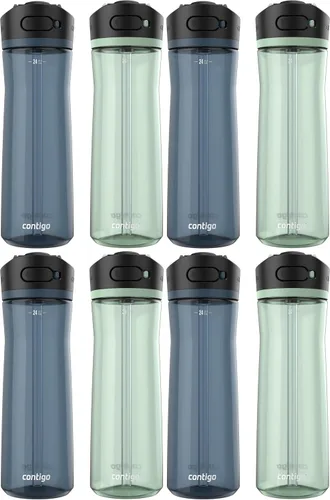 Miniatura 19 de Contigo Ashland 2.0 Botella de agua a prueba de fugas con bloqueo de tapa y popote angulado, apta para lavavajillas, tapa intercambiable, paquete