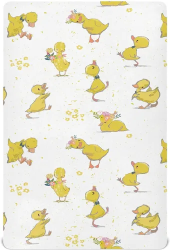 Miniatura 28 de vvfelixl Sábanas de cuna para niños y niñas, animales de granja, vacas, tréboles, transpirables, para colchón de cuna, suaves y transpirables, 39 x