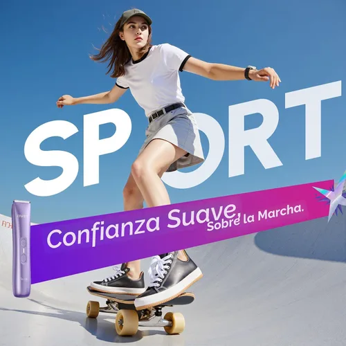 Miniatura 8 de BYART Recortadora de bikini para mujer de doble cabeza, IPX7, resistente al agua y sin dolor para cabello púbico, cara, piernas, axilas, afeitadora
