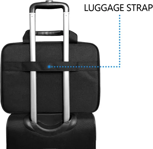 Miniatura 6 de KROSER - Bolso para laptop de 15,6 pulgadas, maletín con bandolera, bolsa de ordenador repelente al agua, funda para tableta duradera con bolsillos