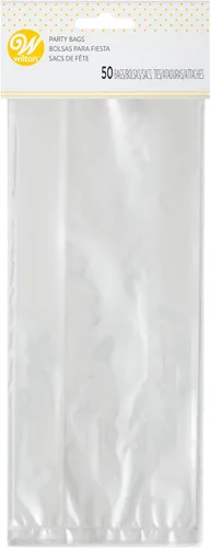 Wilton Bolsas altas transparentes para golosinas – Bolsas de plástico para regalos de vacaciones, cumpleaños, recuerdos de fiesta y más – Mantiene