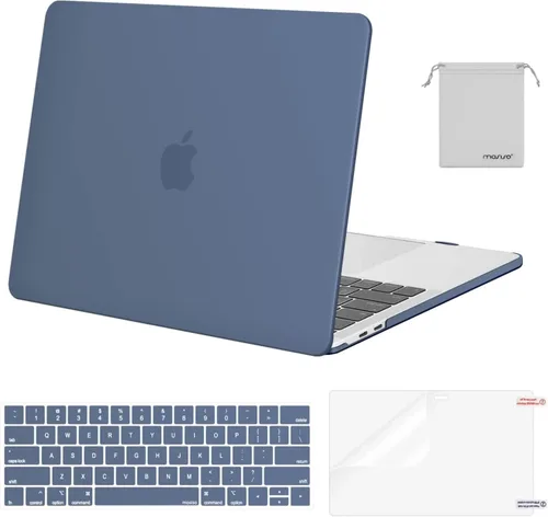 Miniatura 29 de MOSISO - Carcasa rígida de plástico, cubierta de teclado, protector de pantalla y bolsa de almacenamiento para MacBook Pro 13 pulgadas/33 cm Azul
