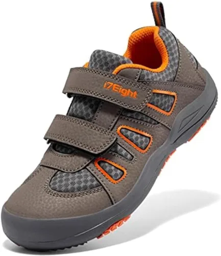 i78 Zapatos deportivos de senderismo para niños y niños, transpirables, de piel sintética, antideslizantes, ligeros, para correr al aire libre,