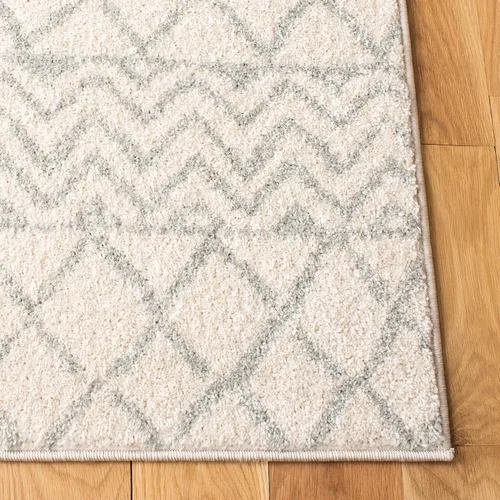 Miniatura 5 de SAFAVIEH Alfombra de área de 12 x 15 pies, colección Tulum, grande, color marfil y gris claro, diseño marroquí bohemio envejecido, no desprende