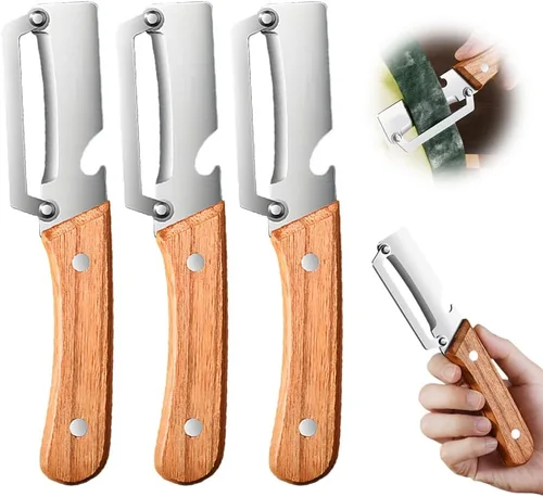 Miniatura 10 de Pelador de verduras multifuncional para cocina, de acero inoxidable ultra afilado, para frutas, zanahorias, naranjas y patatas con mango ergonómico