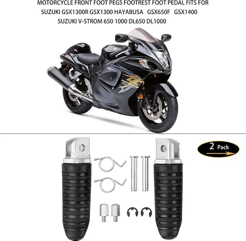 Miniatura 2 de Estriberas/Reposapiés delantero y trasero para Suzuki DL650 V-Strom 650 GSX1300R 2008-2012 (Suzuki-(delantero+trasero)