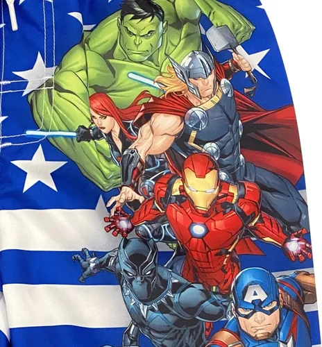 Miniatura 5 de Marvel Traje de baño Avengers Black Panther Capitán América, Thor, Iron Man Hulk, para niños pequeños y grandes