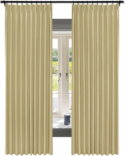 Miniatura 30 de Fcosie Juego de 2 paneles de cortinas opacas extralargas de 120 pulgadas de largo, cortinas de doble capa para oscurecer la habitación, paneles