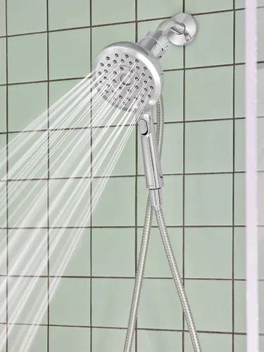 Miniatura 5 de Moen Verso - Ducha de mano, cabezal de ducha redondo desmontable con sistema de acoplamiento Magnetix, manguera de 60 pulgadas, cromo, 220H2