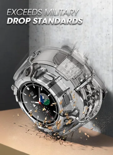 Miniatura 6 de SUPCASE Correa clásica para Samsung Galaxy Watch 4 con funda de 1.81 pulgadas (Unicorn Beetle Pro), [protección de grado militar] Funda resistente