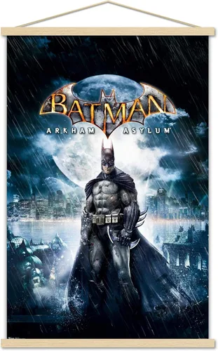 Miniatura 16 de Trends International DC Comics VIdeo Game - Arkham Asylum - Póster de pared de arte clave, 14.725 x 22.375 pulgadas, versión enmarcada de madera
