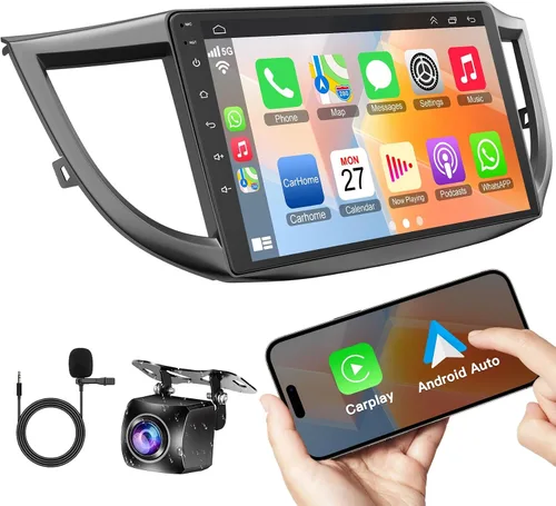 Miniatura 9 de Radio de coche 4G+64G Android 12 para Honda CRV 2007-2011, unidad principal estéreo de 9 pulgadas con WiFi/5G, CarPlay inalámbrico+Android Auto
