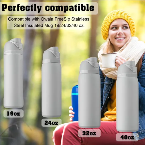 Miniatura 6 de 4 tapones de repuesto para Owala de 19/24/32/40 onzas, junta de tapa superior de botella compatible con Owala FreeSip junta de tapón de botella