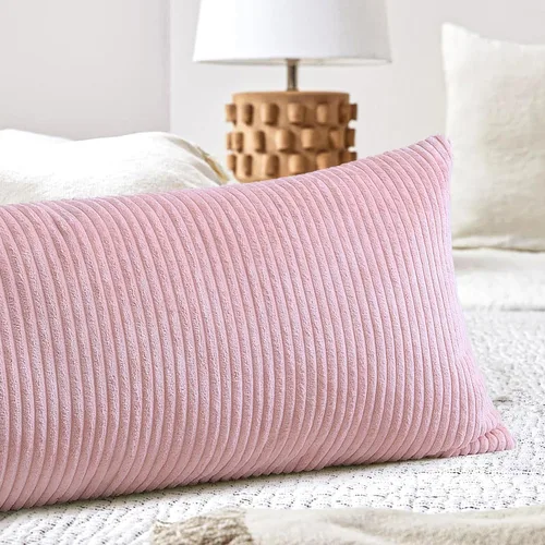 Miniatura 135 de Artscope Fundas de Almohada de Pana a Rayas Acogedoras Súper Suaves Decorativas Cuadradas Fundas de Cojín para Sofá Sillón Dormitorio Decoración