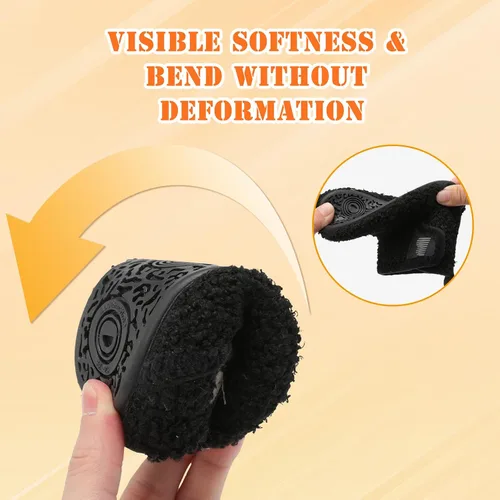 Miniatura 5 de BARERUN Pantuflas para niños y niñas, zapatos de casa para bebés, botines de invierno de felpa acogedora para niños, pantuflas cálidas y ligeras